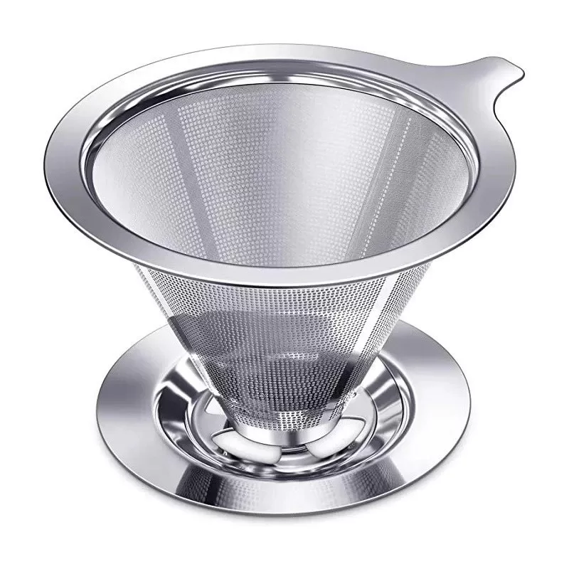 Filtro De Café Coador Café Chá Inox De Alta Qualidade Atóxico Reutilizável Pour Over–Envio imediato