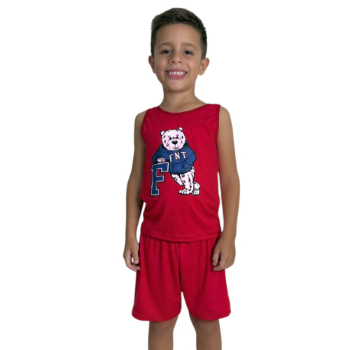 Pijama Menino Infantil Verão Regata e Bermuda Sue