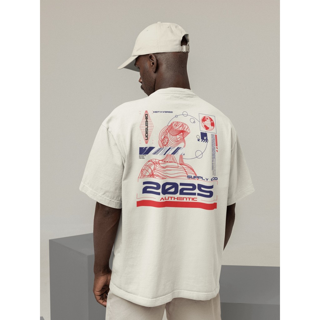 Camisa Camiseta Oversize Streetwear Masculino e Feminino para Treino e Dia a Dia Preto e Off Whte Es