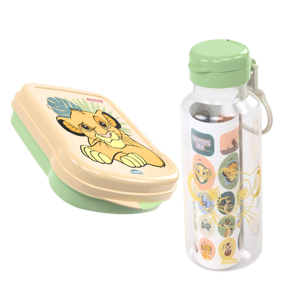 Kit Garrafa e Sanduicheira Rei Leão Infantil Volta às Aulas