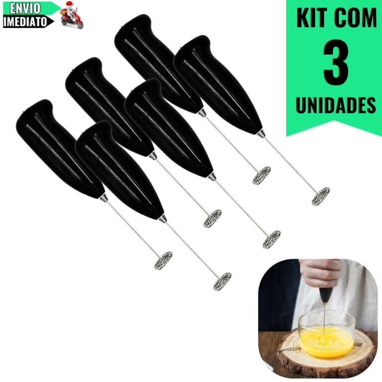Kit com 3 Misturadores de Bebidas em Aço Inox 21 