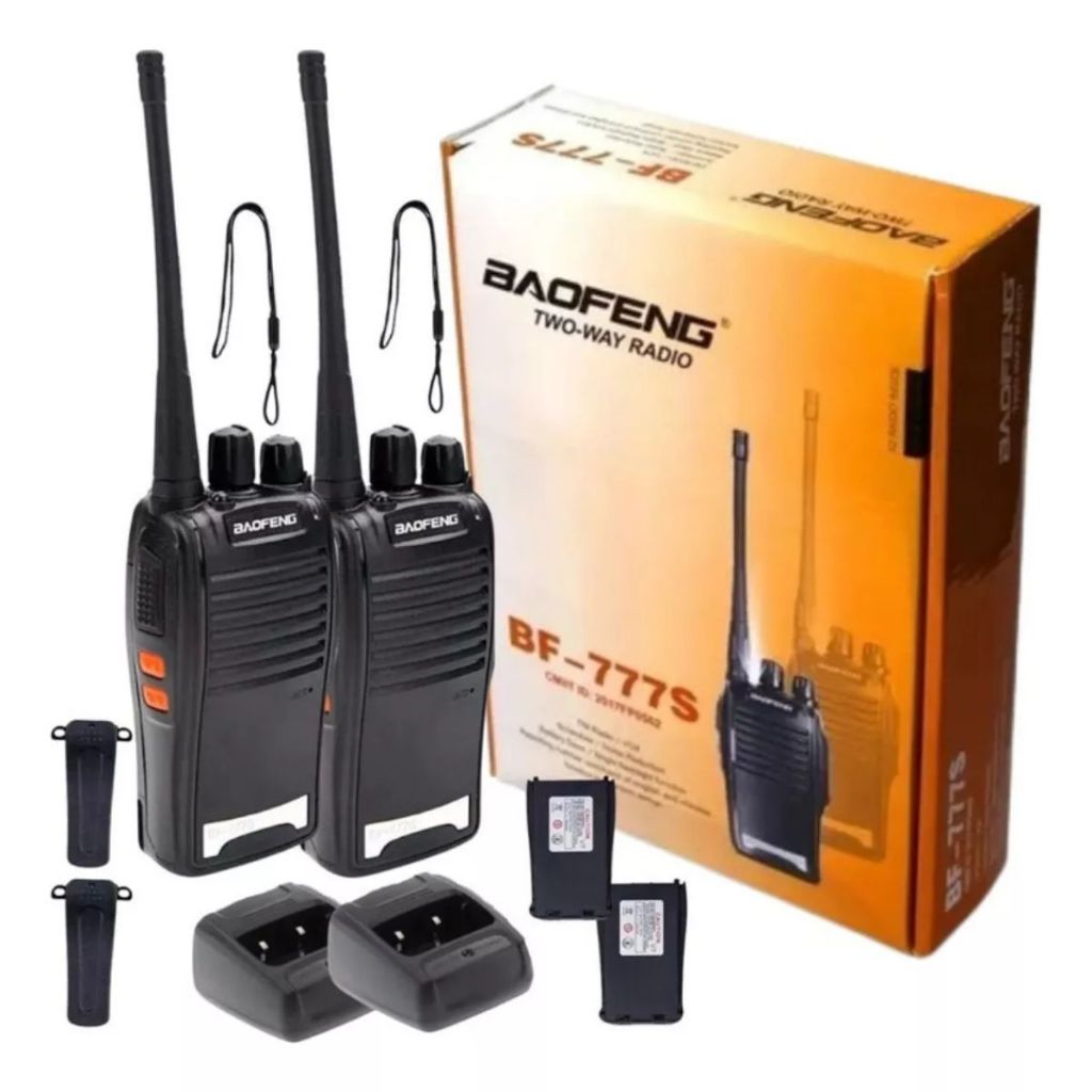 Kit 2 Radio Baofeng 777s Walk Talk Comunicador 16 Canais