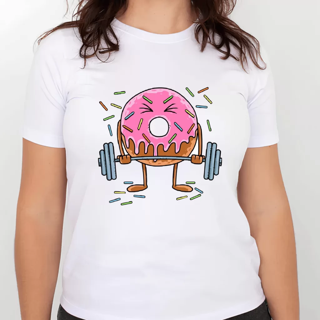 Camiseta Treino | Donuts Maromba Academia – Academia – Meme ,Divertido, Feminina