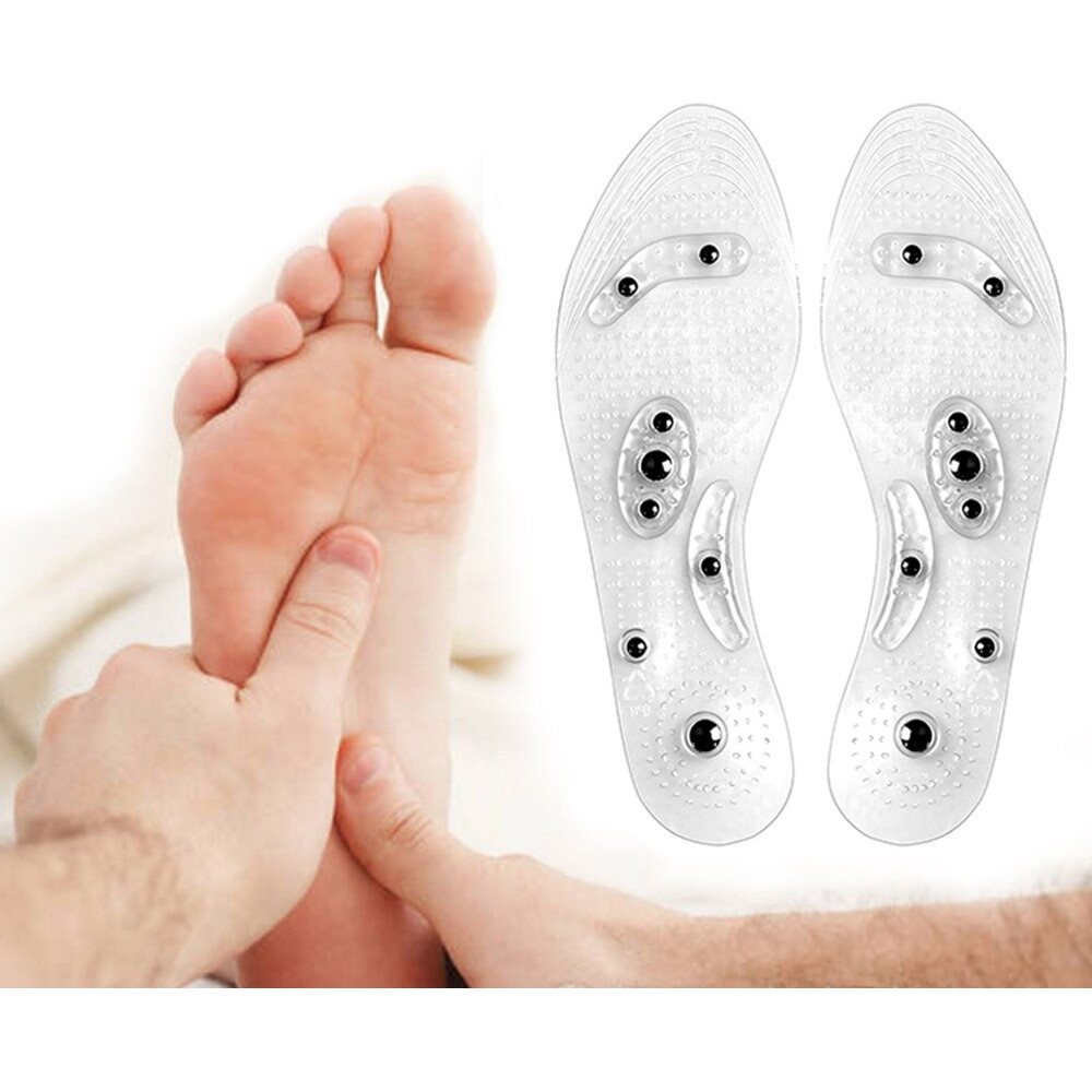 Palmilha Magnética Ortopédica Massagem Imã Infravermelho Alívio Dores Circulação Pés