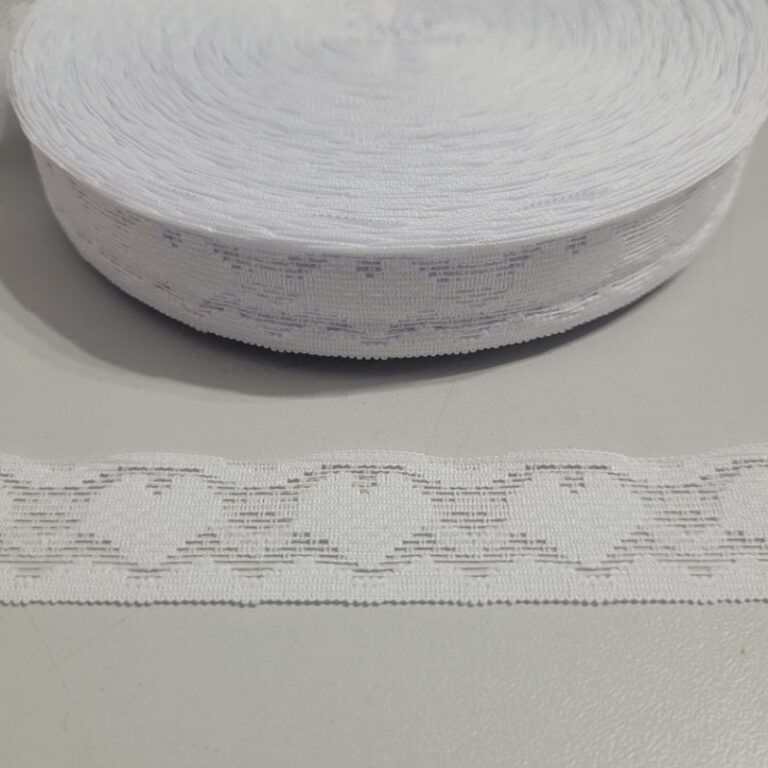 Renda Rígida 2,5cm Coração Mel Rendinha Artesan