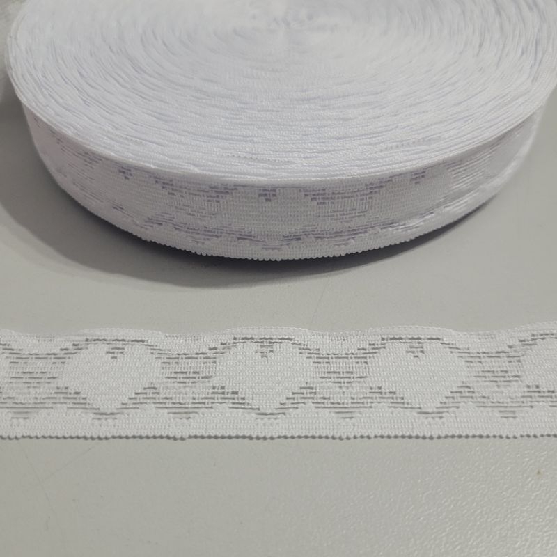 Renda Rígida 2,5cm Coração Mel Rendinha Artesanato Não Estica Armarinho Fita Delicada Fina Estreita