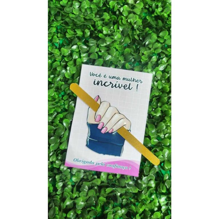 lembrancinhas para manicure Cartão com lixa ou se