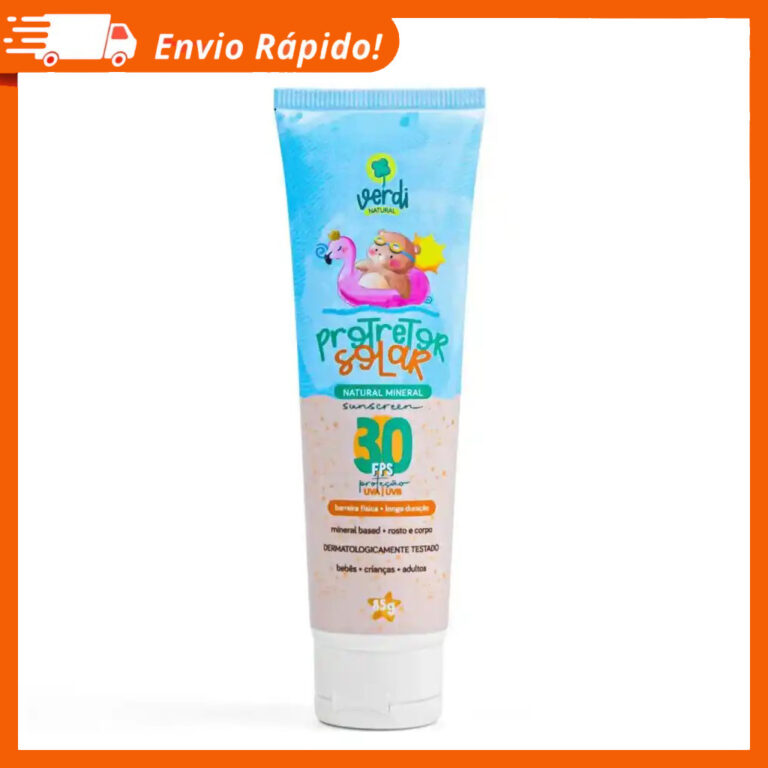 Protetor Solar Natural Físico Mineral Vegano Org