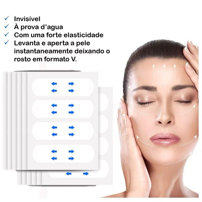 40 Pçs Adesivos Facial Fita De Lifting Anti Envel