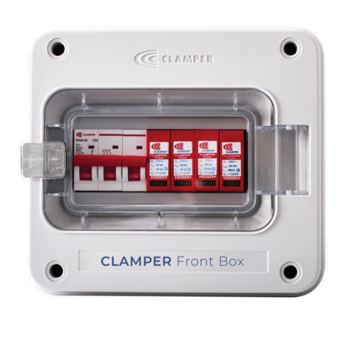 CLAMPER FRONT BOX 275V 20KA 3P 25A IP65 CP