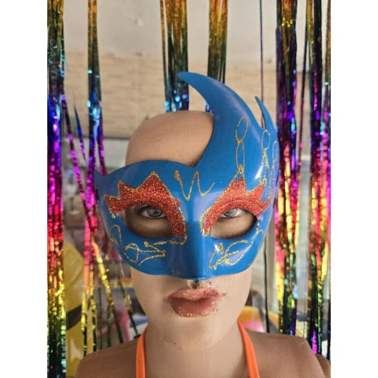Carnaval festas aniversário máscara brilho azul