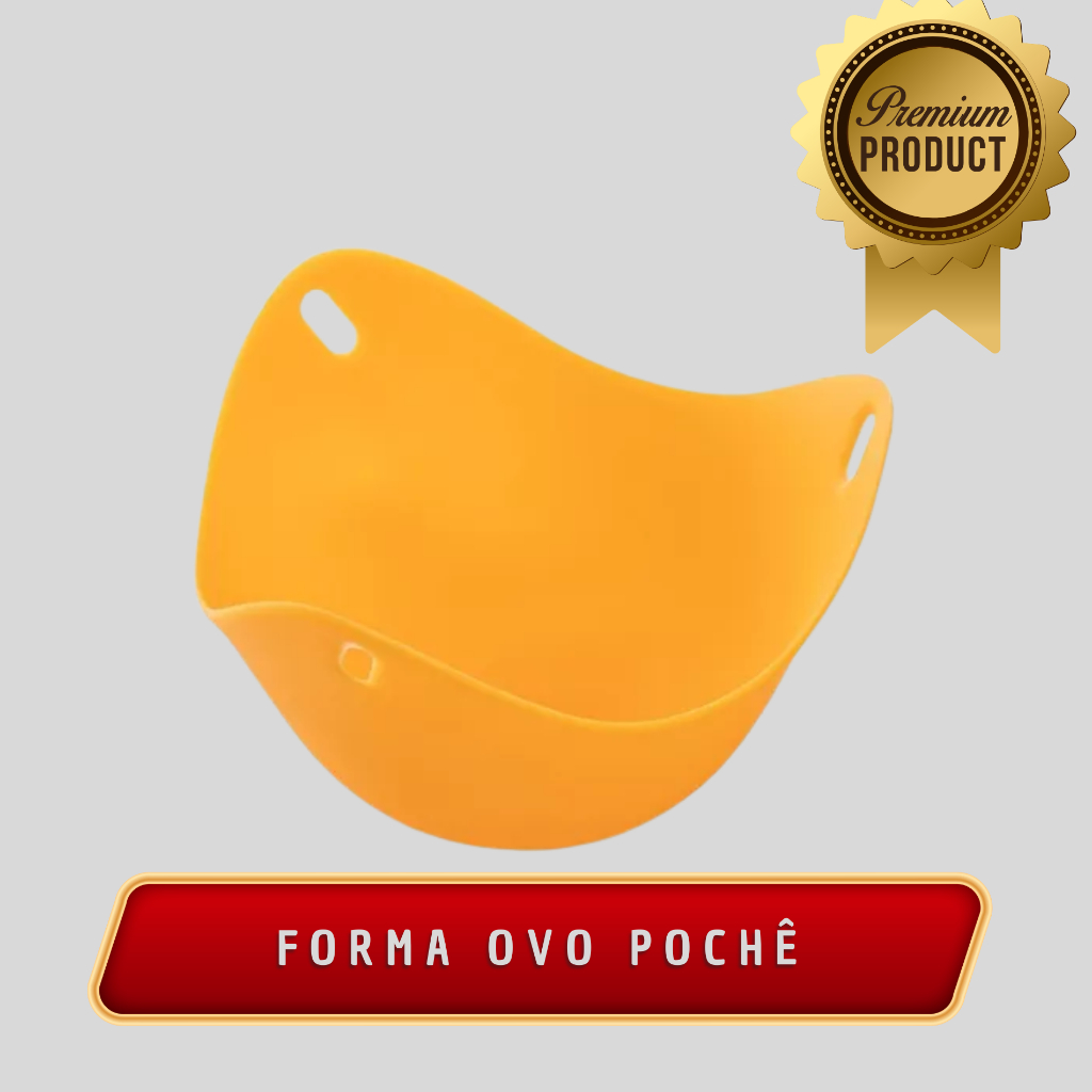 1 Forma de Silicone para Ovo Poche Pudim Vermelha BPA Free