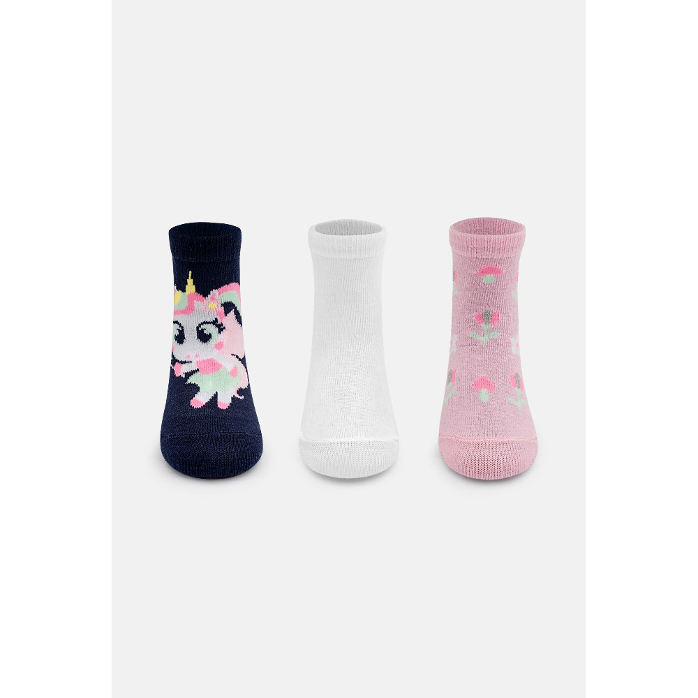 Kit com 3 meias Bebê Menina Unicórnio Encantado – Puket