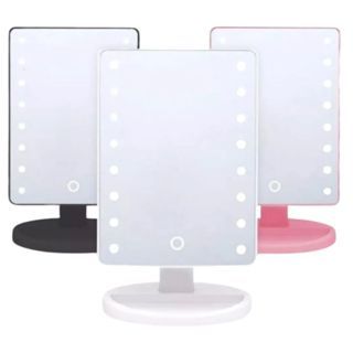 Espelho Maquiagem Luz Led Touch Portátil Recarreg