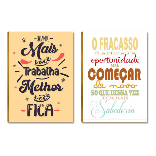 Kit 2 Placas Mdf Decoração Inspiradora Para Home