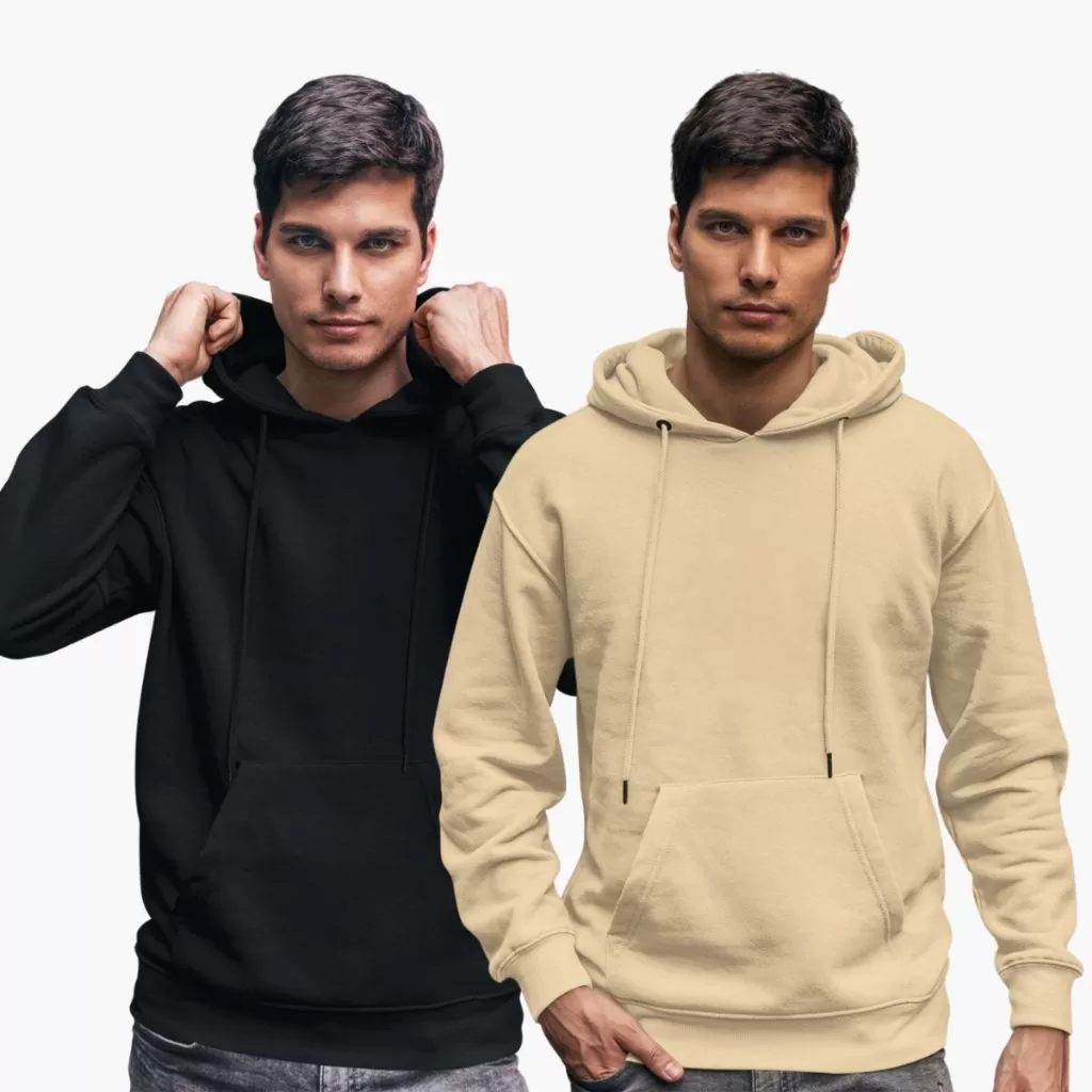 Kit 2 Moletom Unissex Flanelado Peluciado Canguru Bolso Frio Agasalho