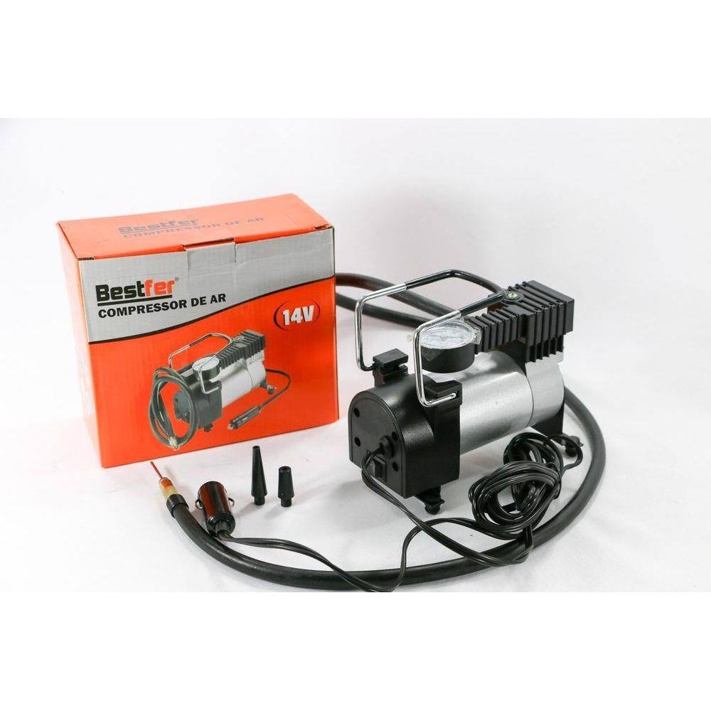 Mini Compressor Ar Portátil Pneu Carro Moto Bicicleta 14v