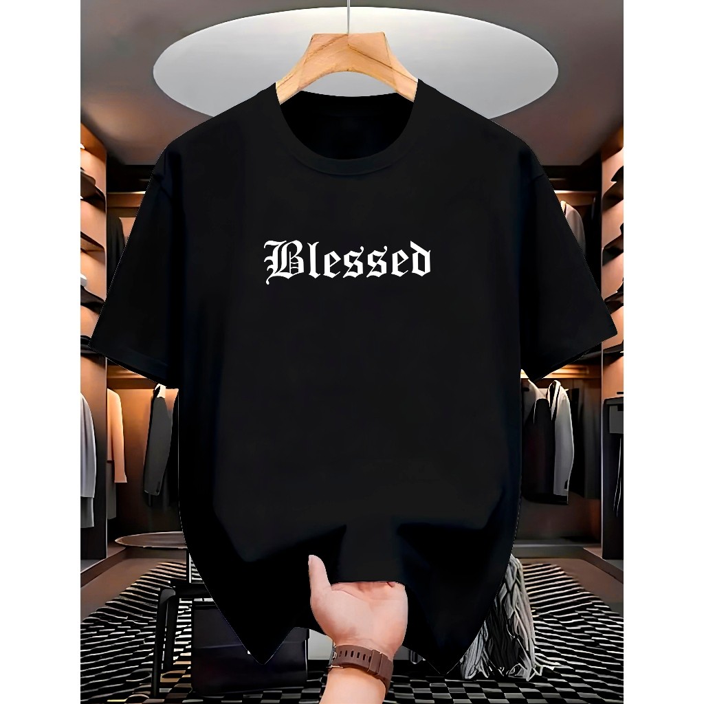 Camiseta Masculina e Feminina Streetwear  100% Algodão Fio 30.1 Estampada Blessed Angels
