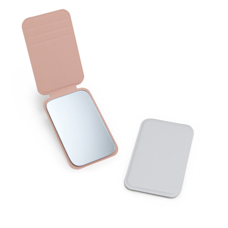 Espelho de maquiagem de Bolso em Couro Sintético