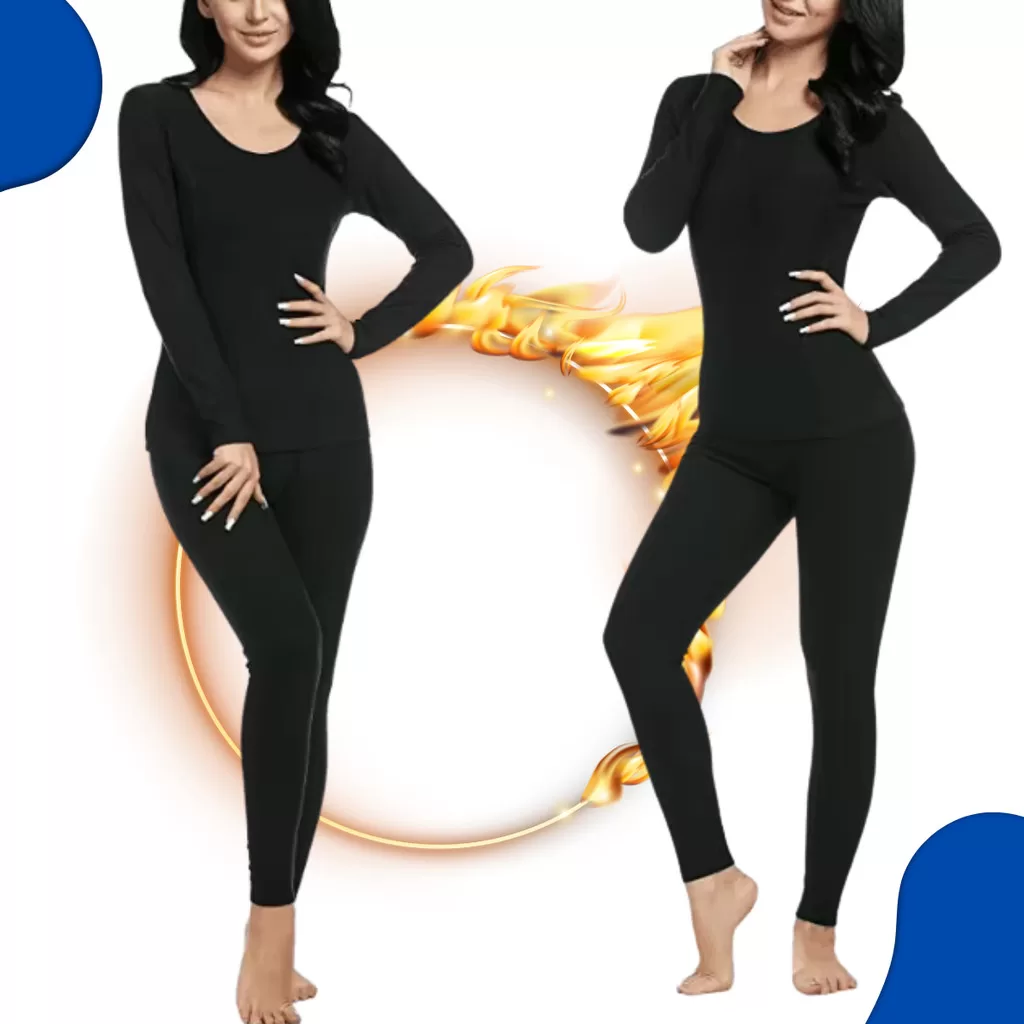 Conjunto Feminino Segunda Pele Blusa + Calça Térmica Forrado Roupa De Frio Esporte Neve