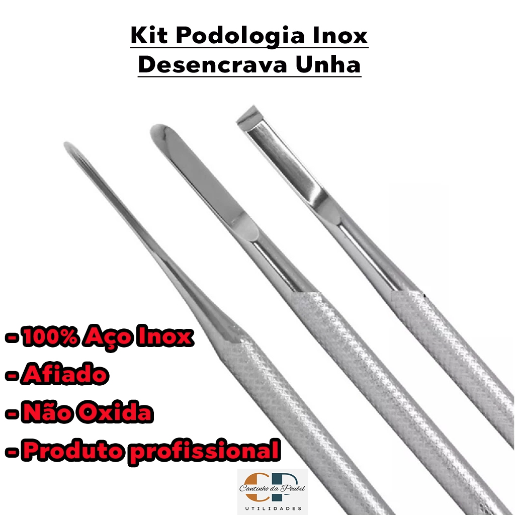 Kit Podologia Profissional Inox para Desencravar a Unha