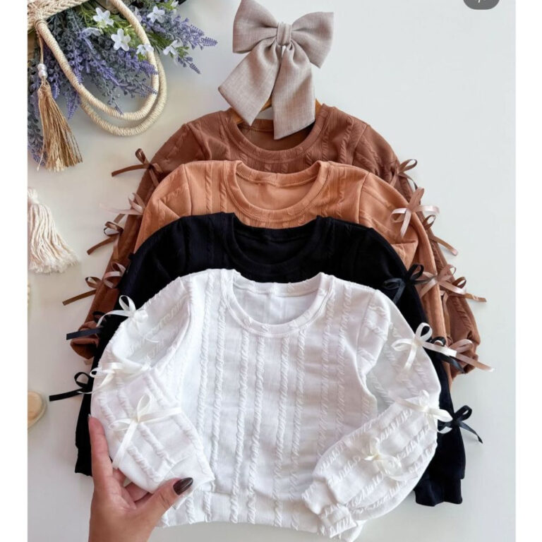 Blusa Manga Longa Luxo Infantil Para Meninas
