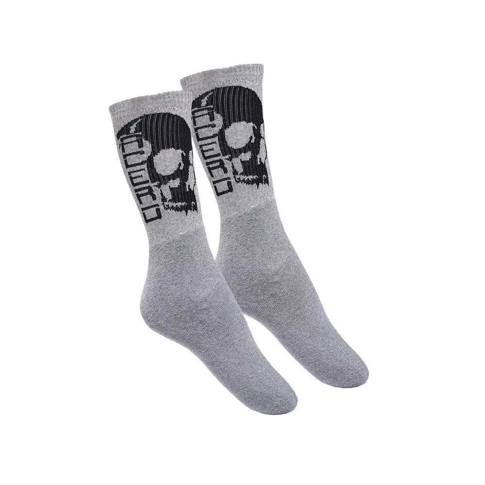 Meia cano alto Tática Acero Caveira Cinza 38/43