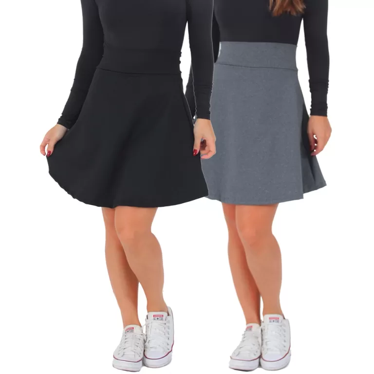 Kit 2 Shorts Saia Feminino Fitness Moda Feminina