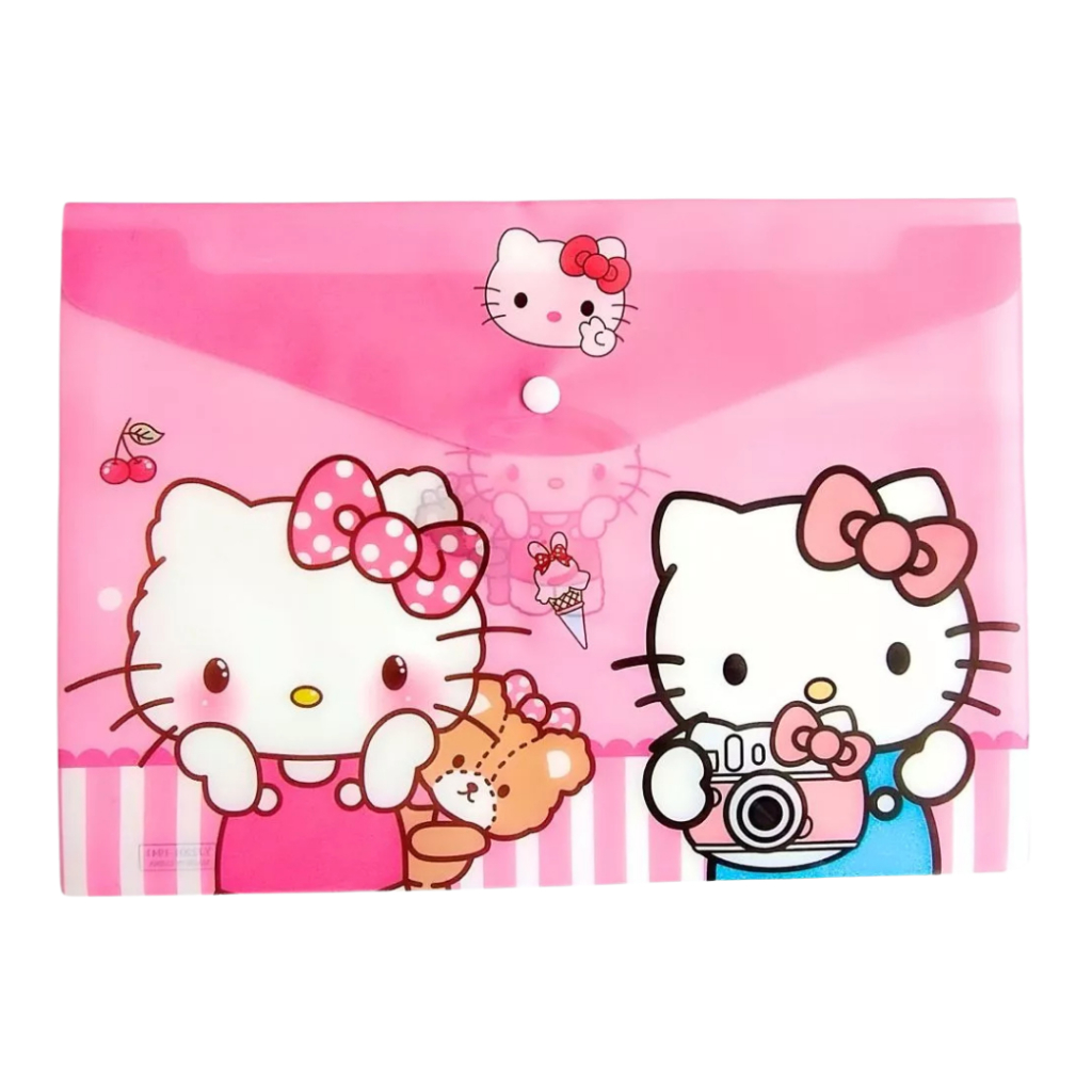 PASTA DE DOCUMENTOS HELLO KITTY / PAPELARIA FOFA KAWAII / MATERIAL ESCOLAR
