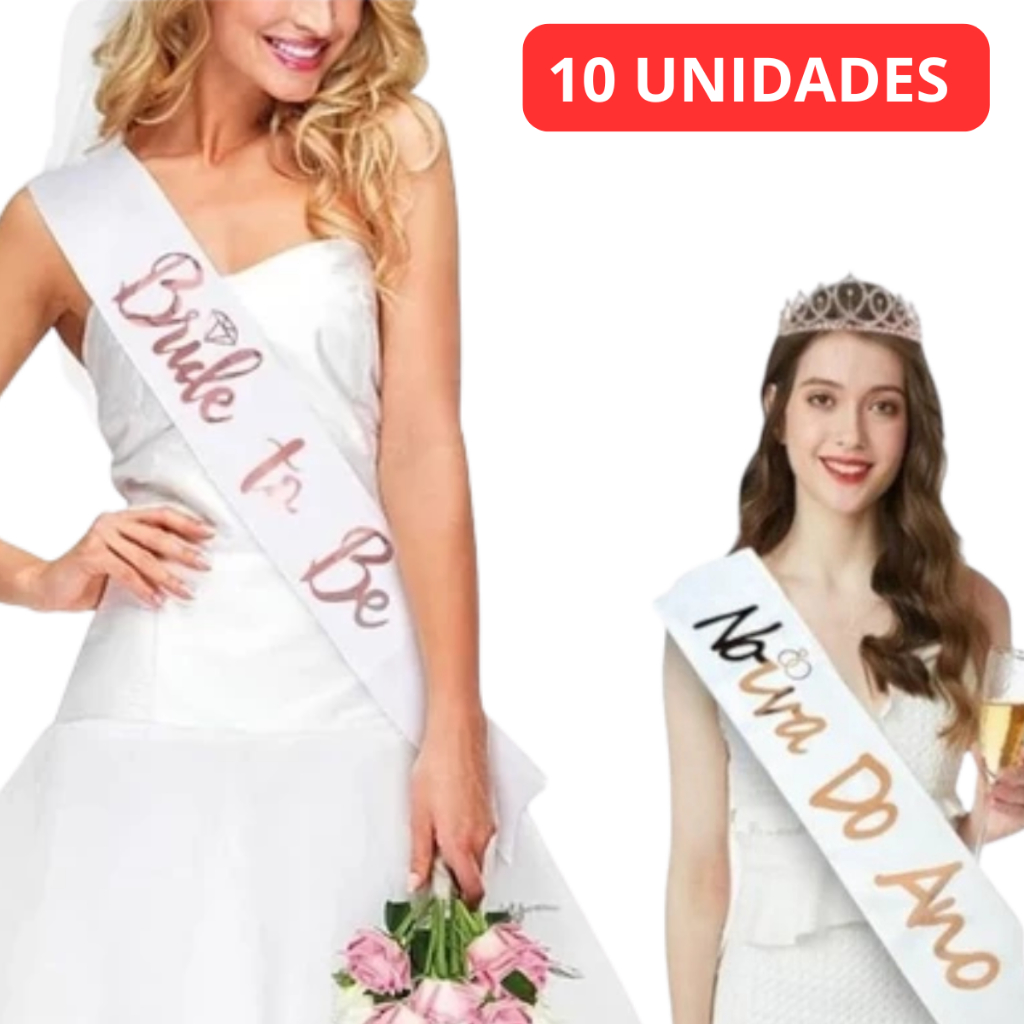 Faixa De Casamento Noiva Do Ano Time Da Noiva 1/3/5/10 Unidades