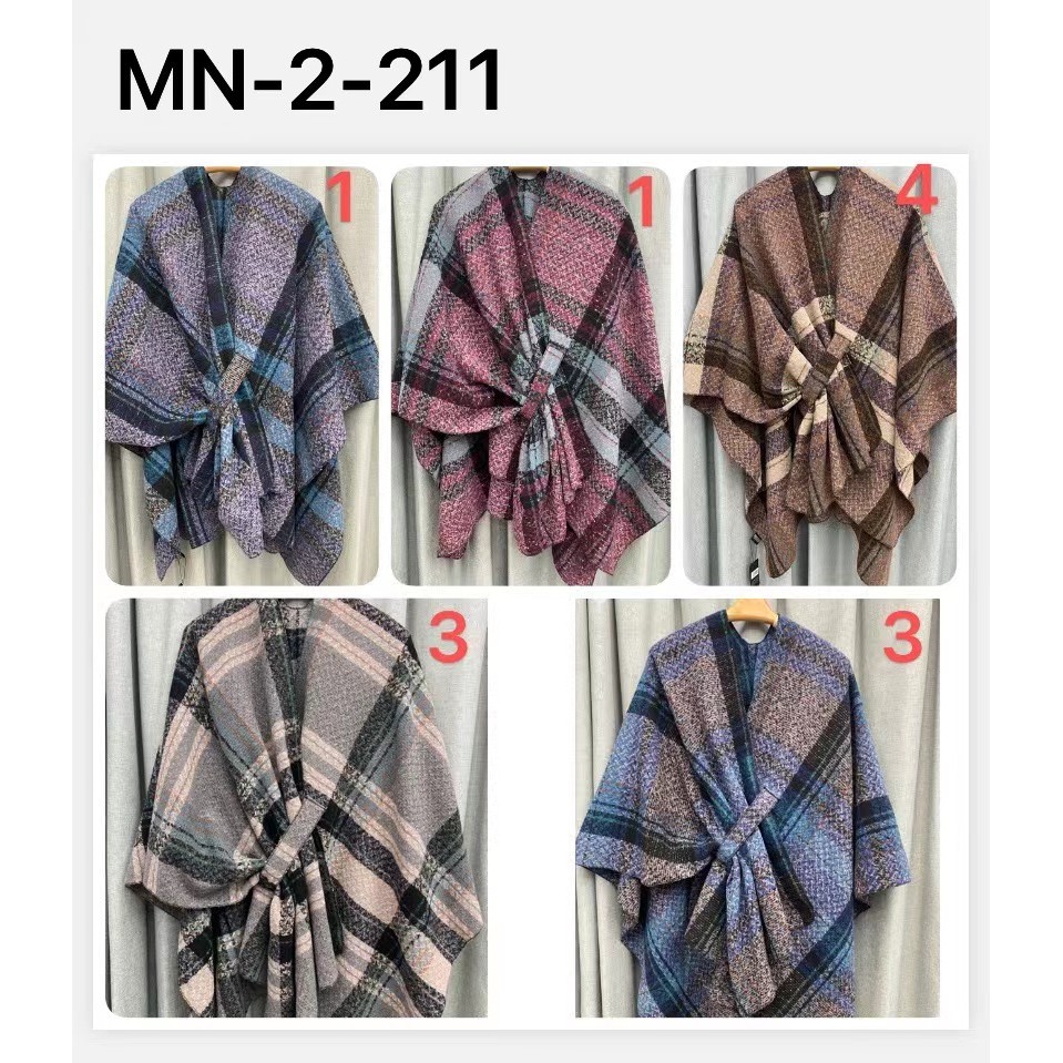 2025 MEIYABAO Poncho em tecido confortável tamanho único 211