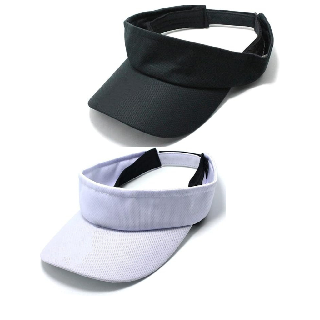 Kit 2 Viseiras Lisa Dry Fit Corrida Praia Caminhada Proteção UV Ajustável Boné Esporte Masculina e F