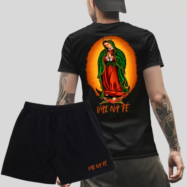 Conjunto Camiseta Masculina Nossa Senhora de Guada