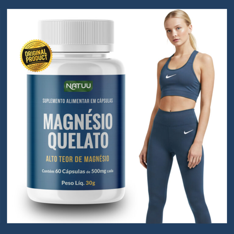 Suplemento Magnésio Quelato Natuu  Para Músculos
