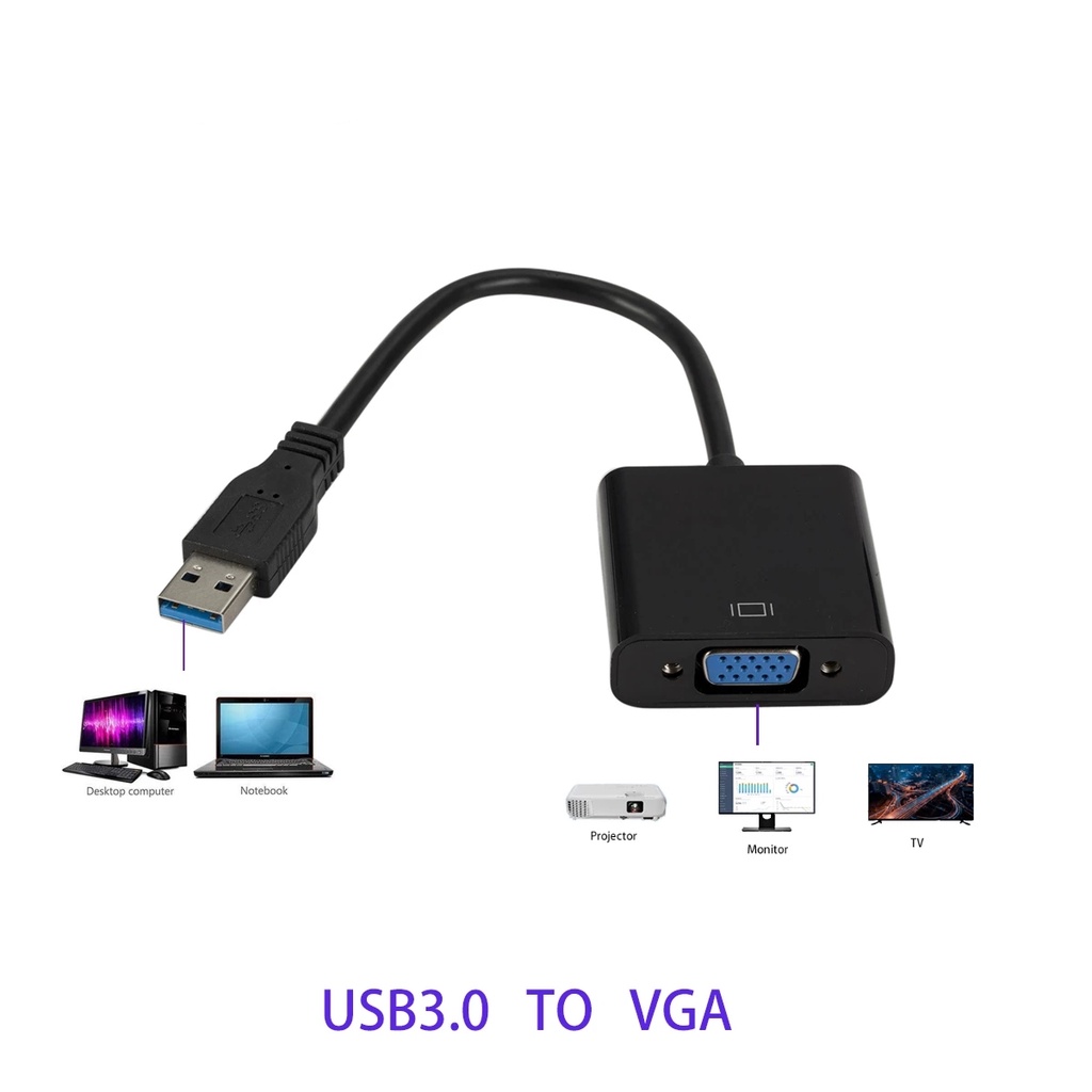Adaptador Conversor Usb 3.0 Para Vga Tv Monitor Multitela