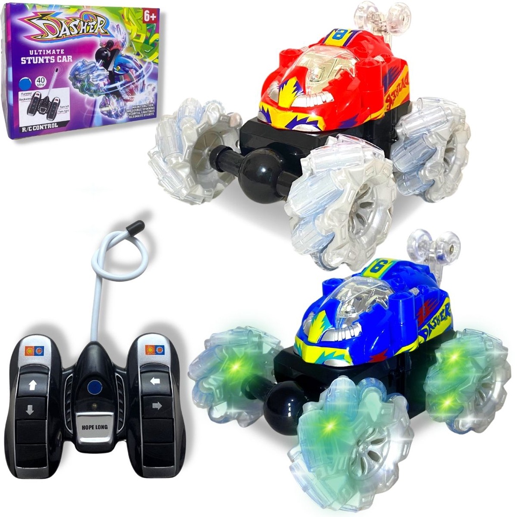 Carrinho de Controle Remoto Maluco Gira 360° Com Luz