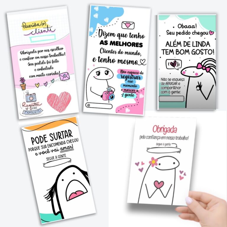50 und Cartão de Agradecimento ao cliente / TAG F