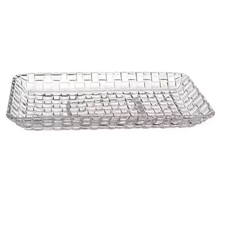Travessa Cristal Chumbo Tress Transparente 25x13x2