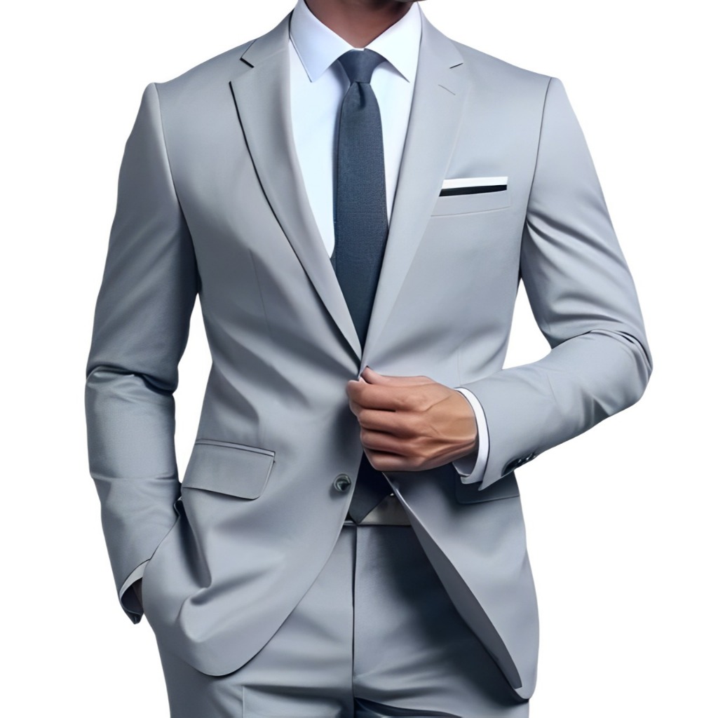 Terno Masculino Italiano Slim Oxford – Paletó+Calça