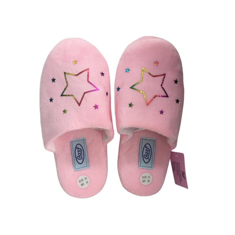 Gasf Pantufa Femini Pelúcia Estrelas 19573 Chinel