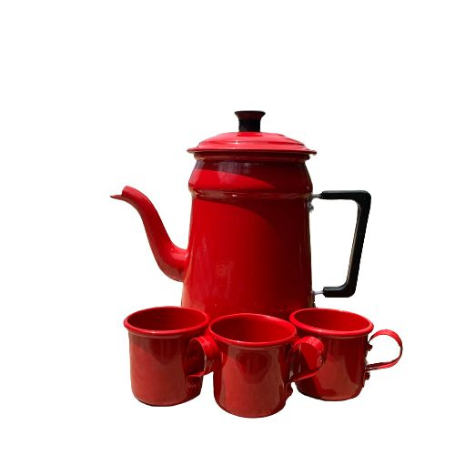 Bule Para Café Chá Leite Em Alumínio Polido Com