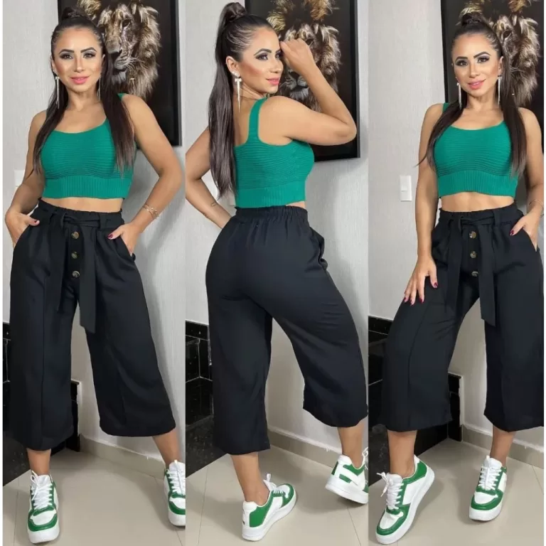 Calça Pantacourt Duna calça feminina pantacourt 
