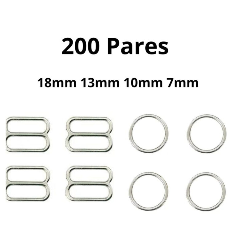 200 Pares De Argola e Regulador De Sutiã 7mm 10mm