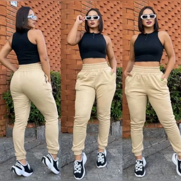 Calça Jogger Feminina Moletom Grossoinvernofanela