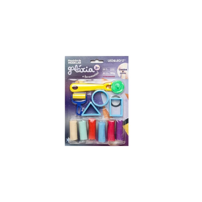 Kit Massa De Modelar 6 cores + 5pçs – Galá