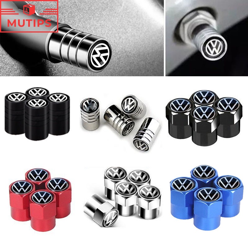 Volkswagen 4Pcs/Set Pneus De Liga De Alumínio Para Carros Tampa De Ar Roda Haste De Válvula VW Polo