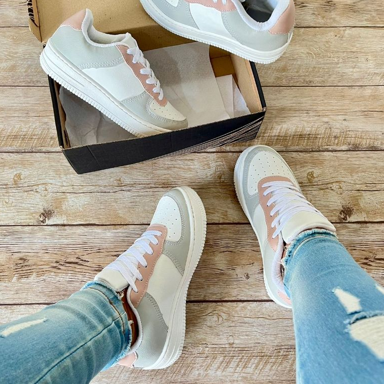 Tênis Feminino Branco Casual Cano Baixo Tenis Ori