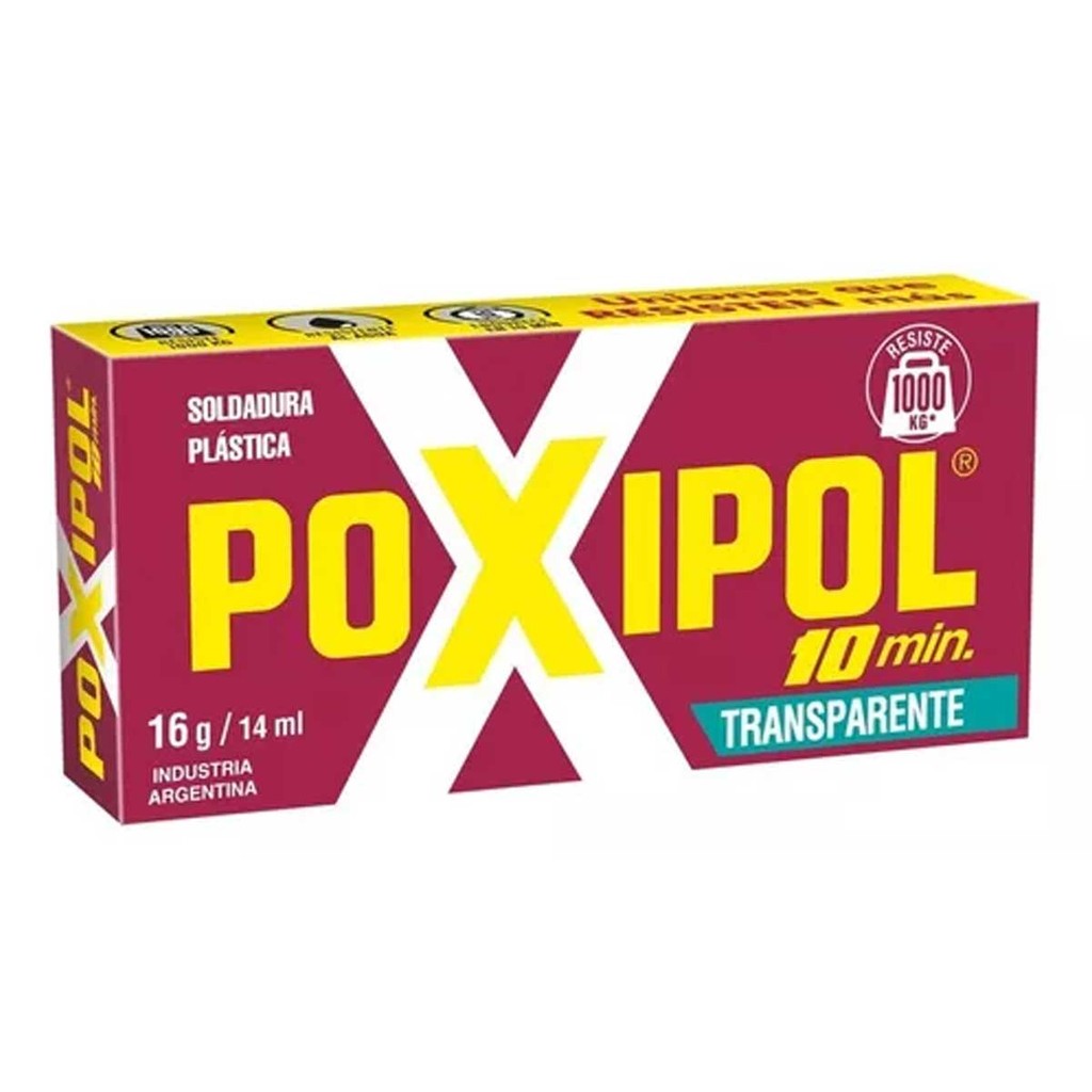 Poxipol Solda Plástica 10 Minutos Trasparente 16g