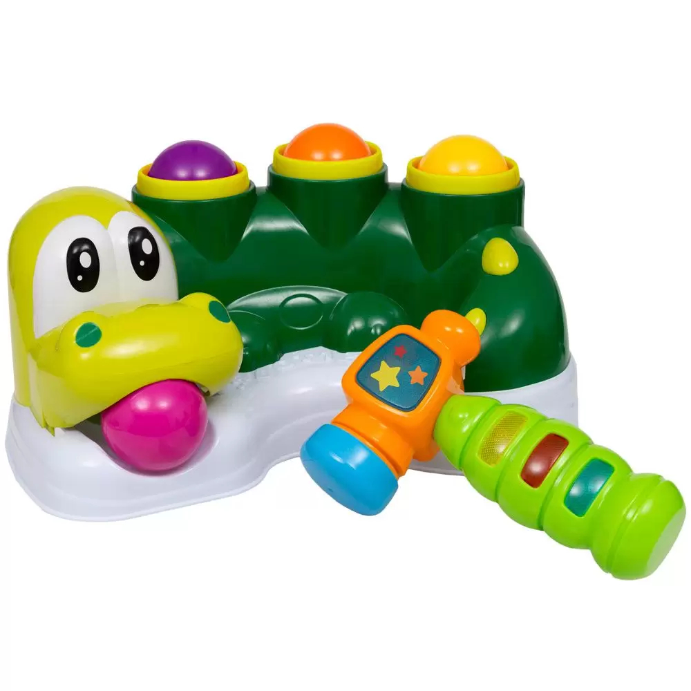 Brinquedo Infantil Jacaré Bate-martelo Com Bolinhas – Buba