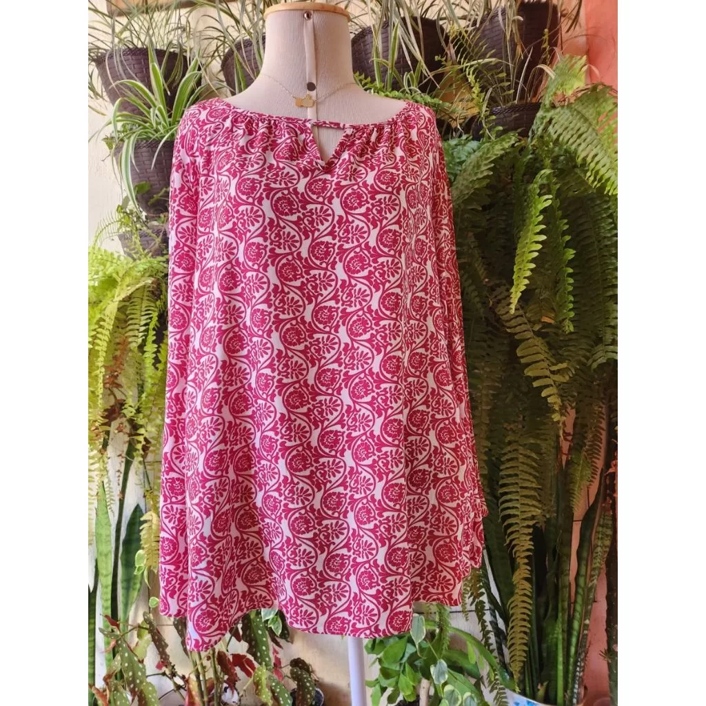 blusa estampada com manga longa – alk gestante